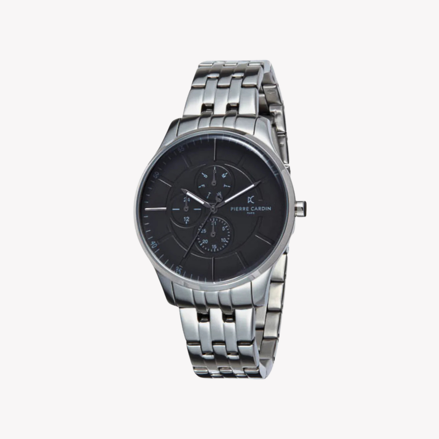 Pierre Cardin Men's Silver Watch, Black Dial | Pc902731f108