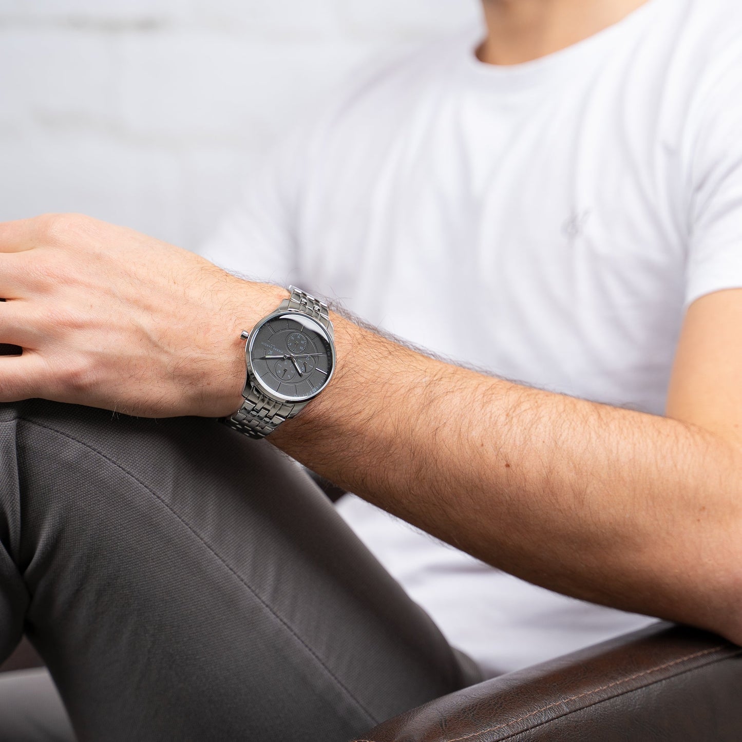 Pierre Cardin Men's Silver Watch, Black Dial | Pc902731f108